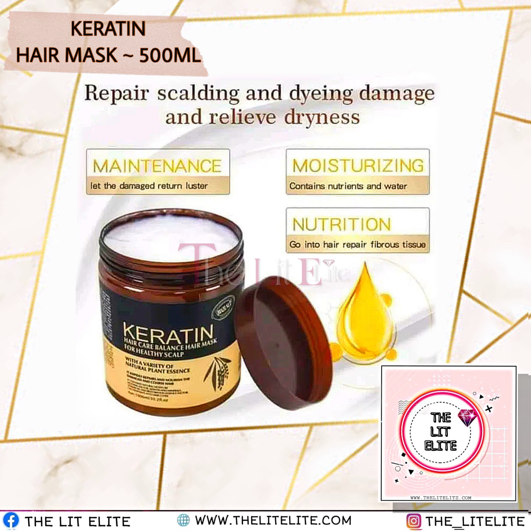 ORIGINAL Brazil Nut Keratin Hair Care Balance Hair
Mask 500ml Original
💚 | Nourish, Strengthen & Control Frizz | Healthy Scalp Formula - Image 3