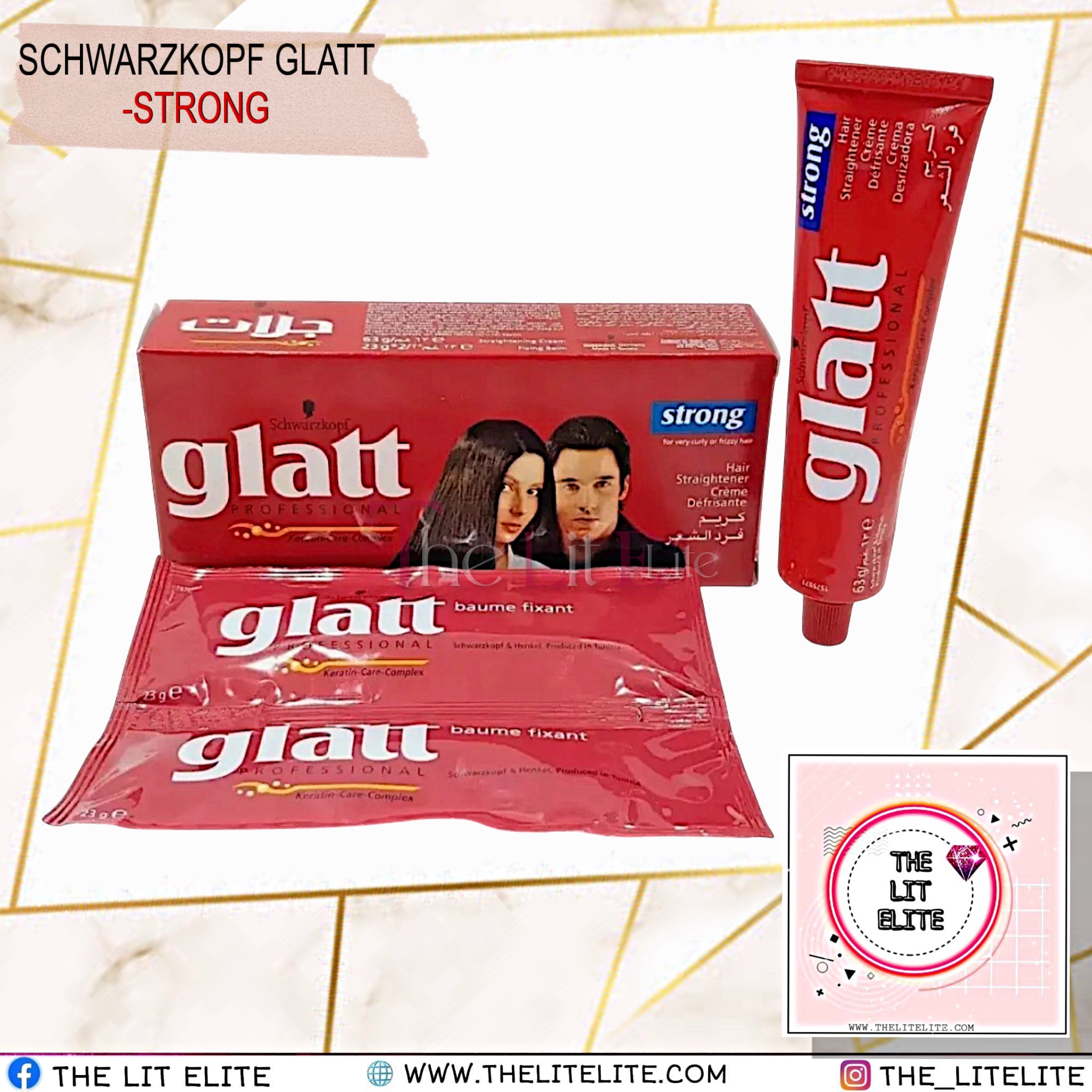 Glatt Professional Strong - Keratin Hair Straightening Cream (Imported)