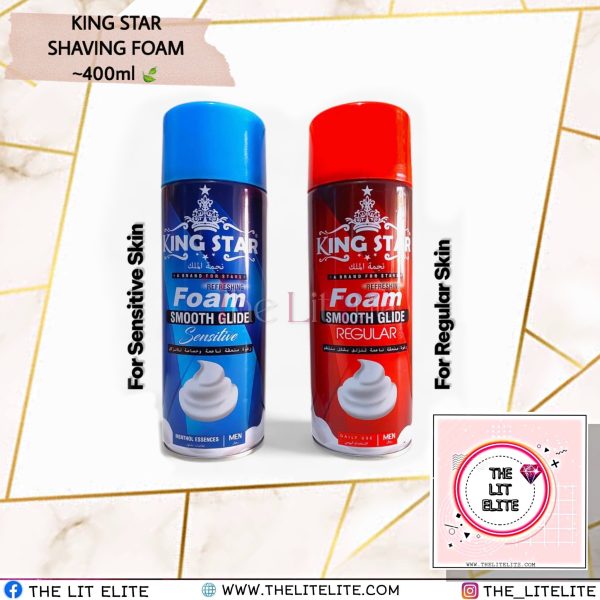 King Star Refreshing Shaving Foam Smooth Glide for Men – 400ml✨💈🧔